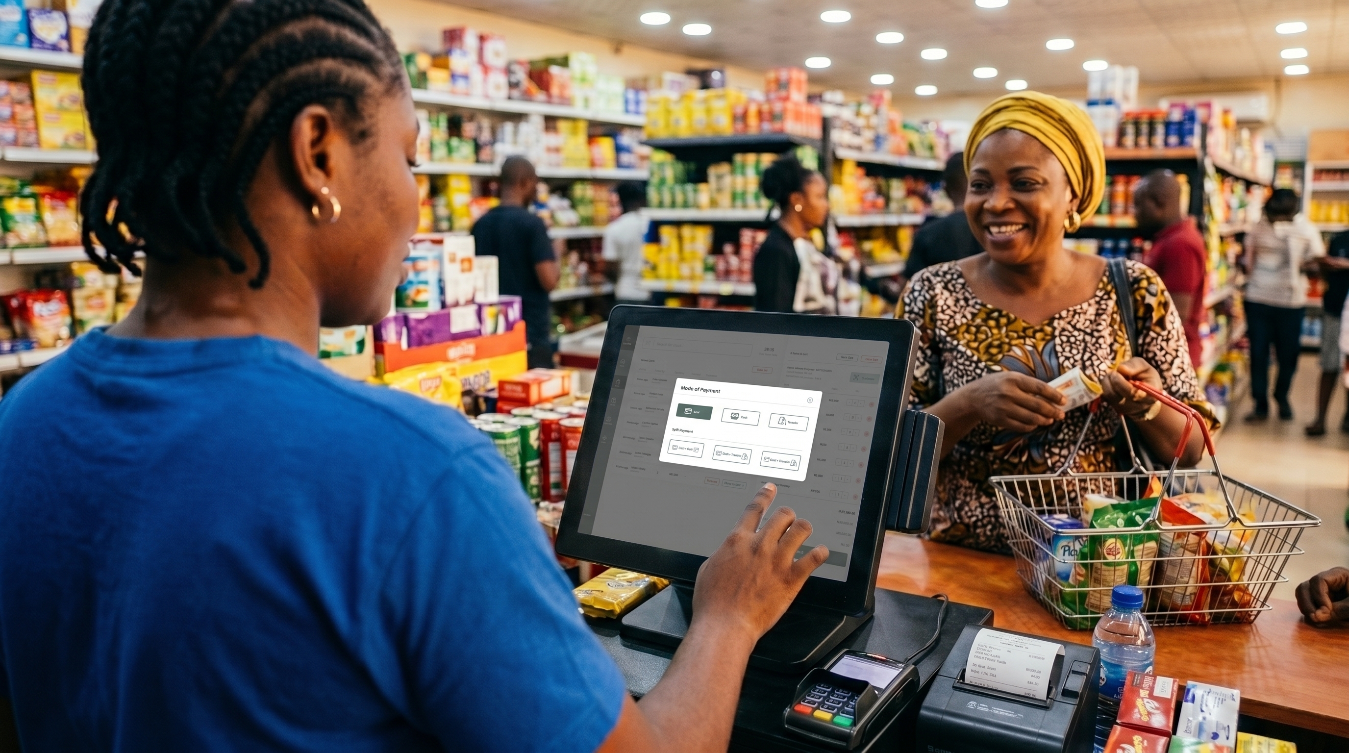 AlgosCommerce POS checkout screen